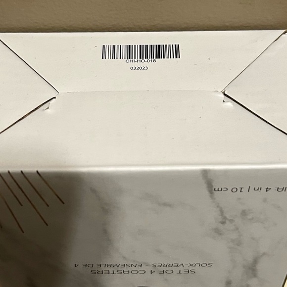 NWT 4-Piece CHIC & TONIC S/4 Moroccan Inspired, Round, Stoneware Coasters Set - Picture 7 of 7